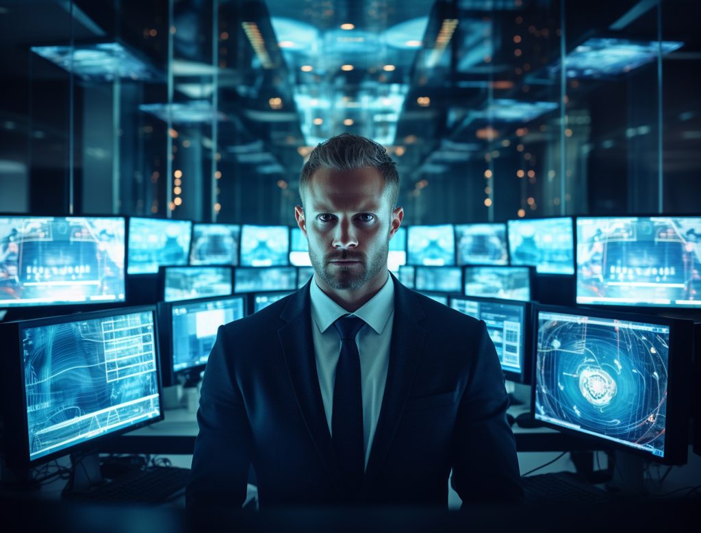 business person futuristic business environment